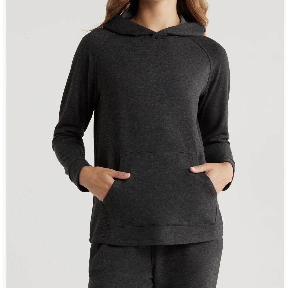Free Fly Lightweight Fleece Hoodie Bamboo Women M Grey Athleisure‎ Loungewear